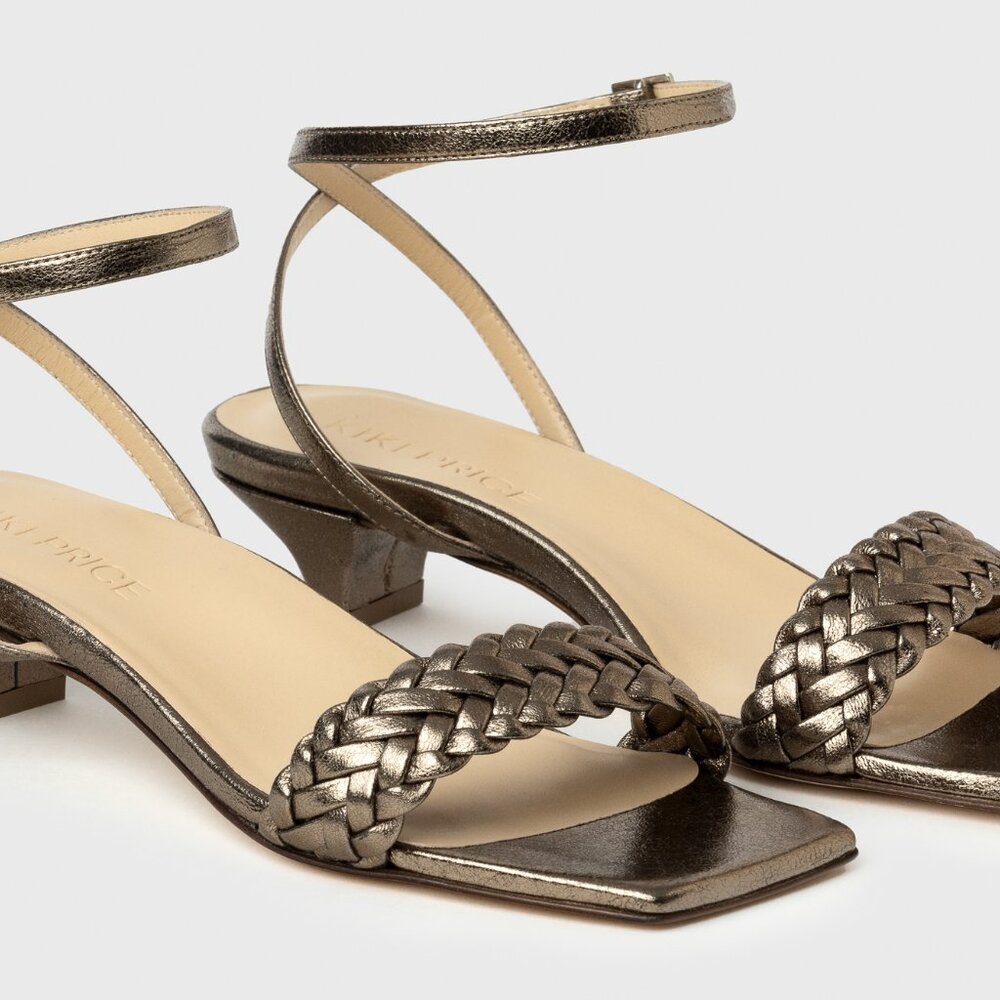 Women's Golden Heeled Sandals
